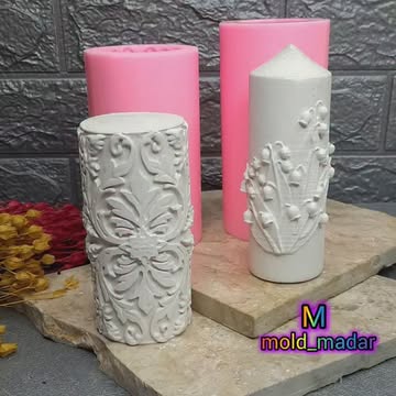 قالب سیلیکونی استوانه گل برف و منبت