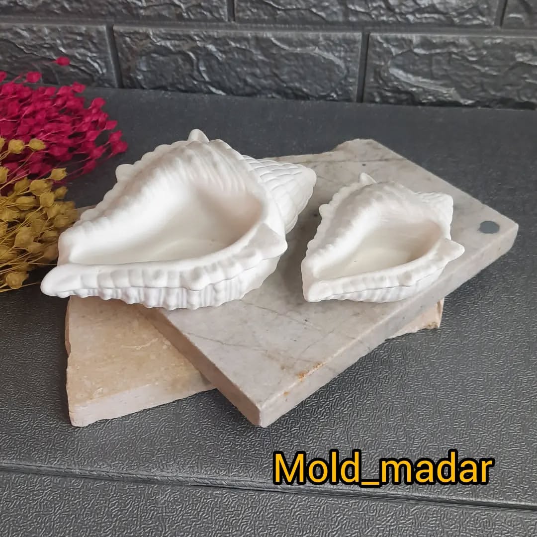قالب سیلیکونی صدف یا گوش ماهی سایز کوچک و بزرگ